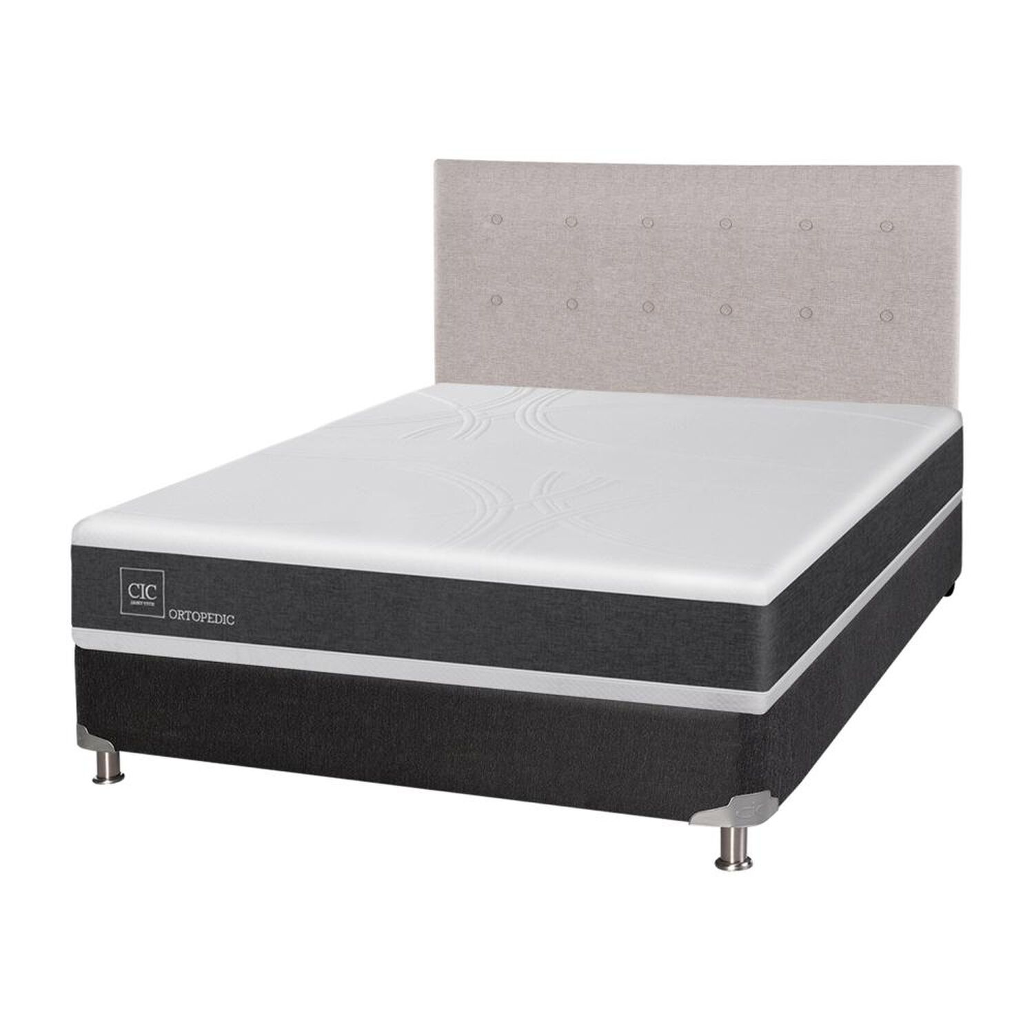 Box Spring Cic Ortopedic / 2 Plazas / Base Normal + Respaldo image number 1.0