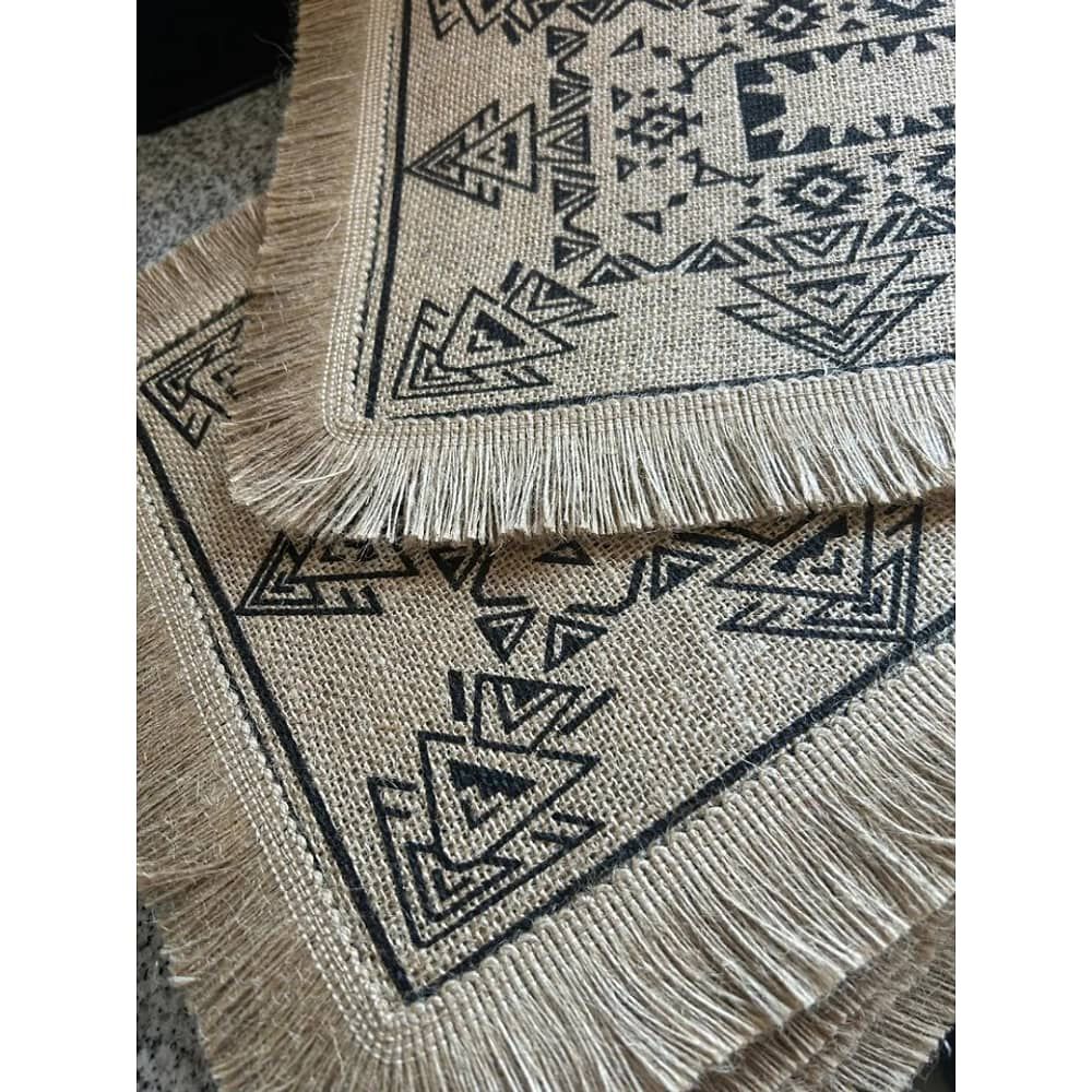 Set De 6 Individuales Yute - Geom&eacute;trico image number 1.0