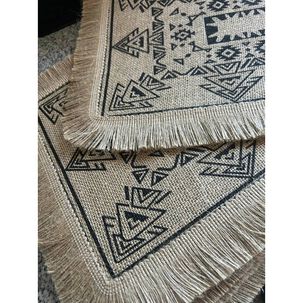 Set De 6 Individuales Yute - Geom&eacute;trico