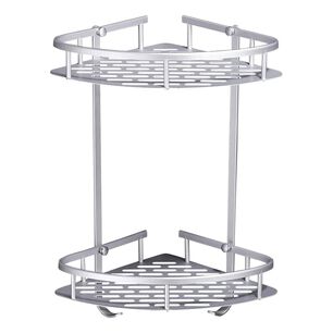 Estante Ducha Esquinero 2 Niveles Almacenamiento Ba&ntilde;o