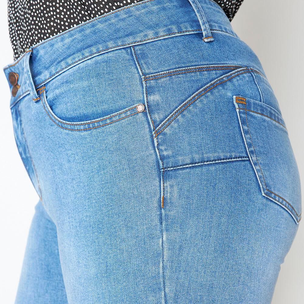 Jeans Jogger Talla Grande Tiro Medio Skinny Mujer Sexy Large image number 3.0