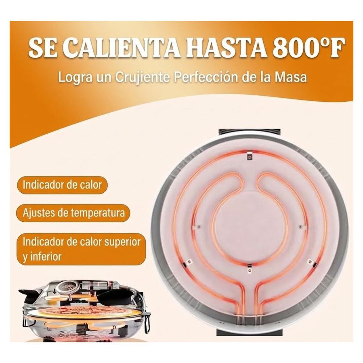 M&aacute;quina Para Hacer Crepas Y Pizzas 4 En 1 Sutai 35cm image number 3.0