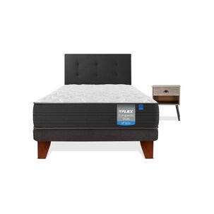Cama Europea Flex Europedic Dual / 1 Plaza / Base Normal + Set De Maderas