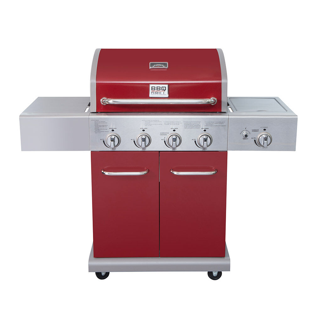 Parrilla A Gas Bbq Gril Bbq401Gcir / 4 Quemadores + Lateral Infrarojo en  Oferta | Hites.com