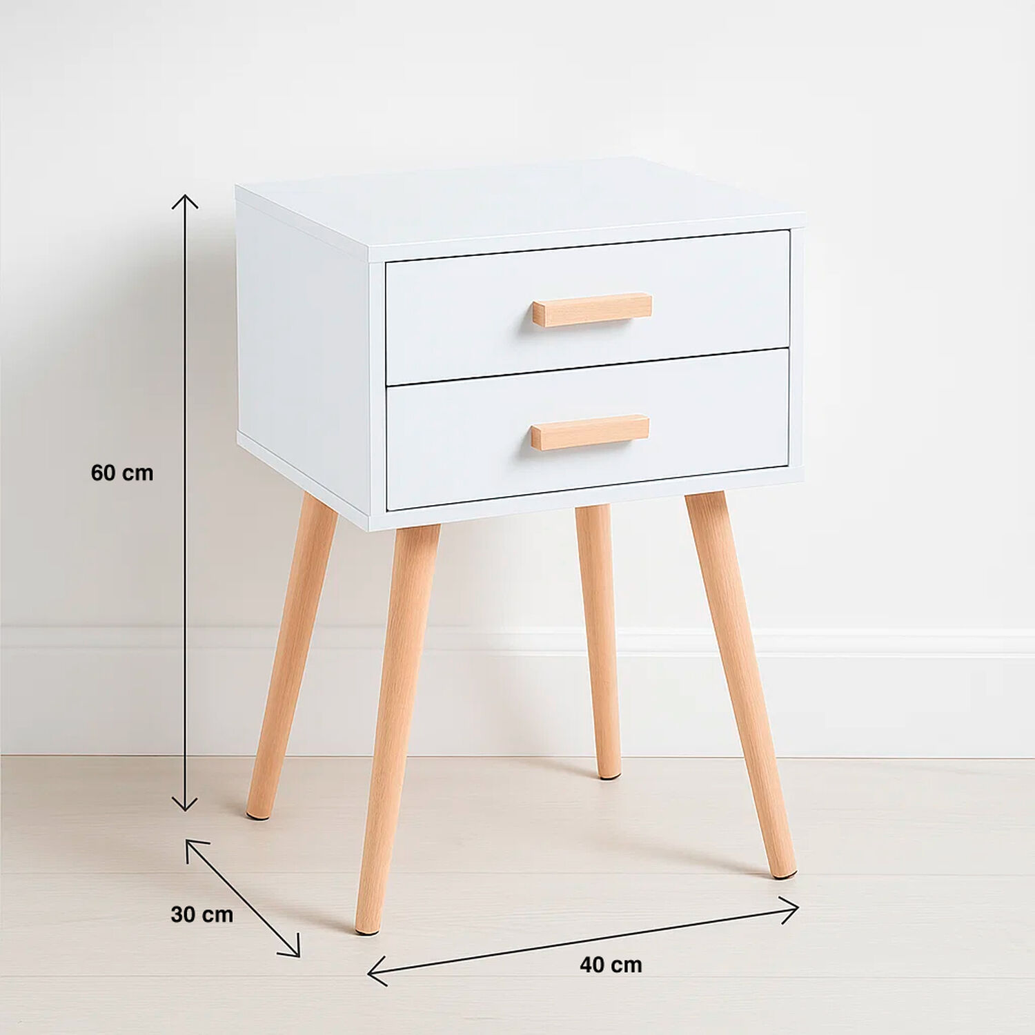 Velador Eames Doble 40x30x60 - Blanco image number 3.0