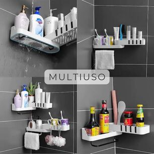 Organizador Esquinero Ajustable Multiuso Para Ba&ntilde;o Y Cocina