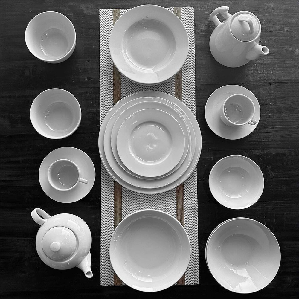 Set De 6 Platos Porcelana Hondo Borde Ancho 23 Cm L&iacute;nea Padua image number 4.0