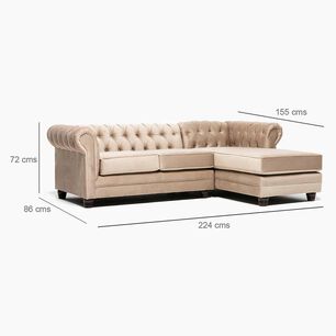 Sof&aacute; Seccional Barra Design Chesterfield / 4 Cuerpos