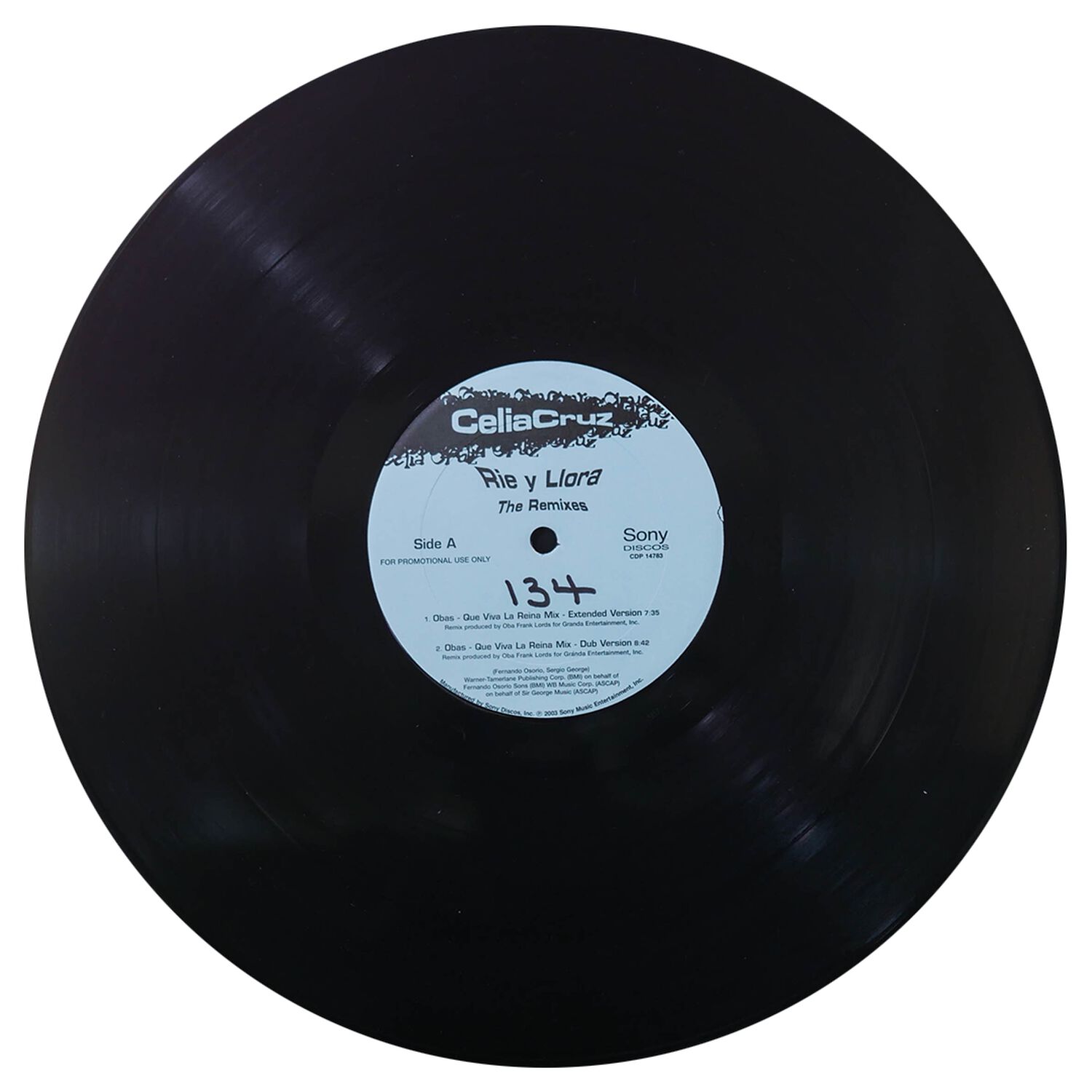Celia Cruz - Rie Y Llora - The Remixes | 12" Maxi Single Usado image number 2.0