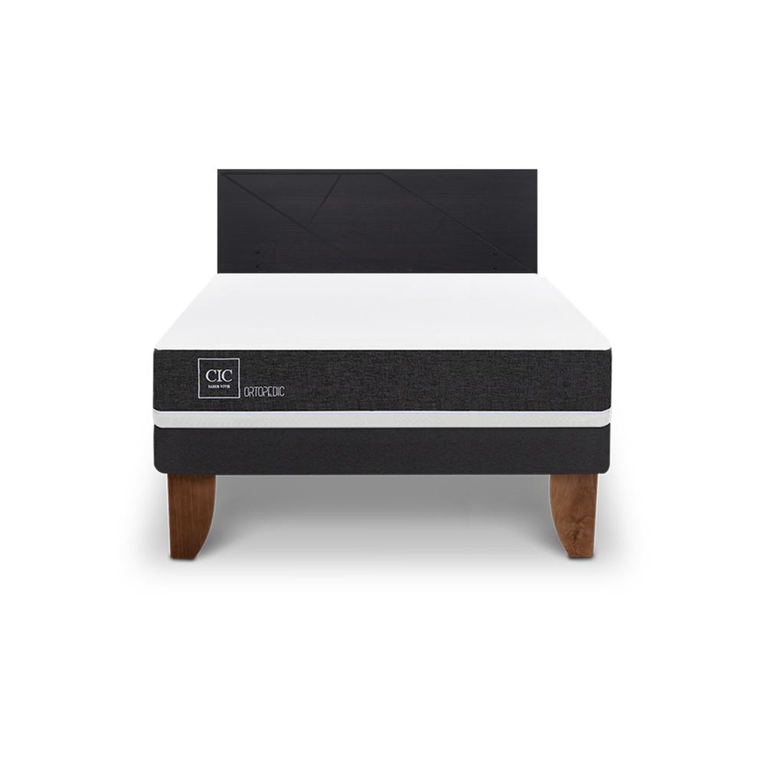 Cama Europea Cic Ortopedic / 2 Plazas / Base Normal + Respaldo image number 0.0