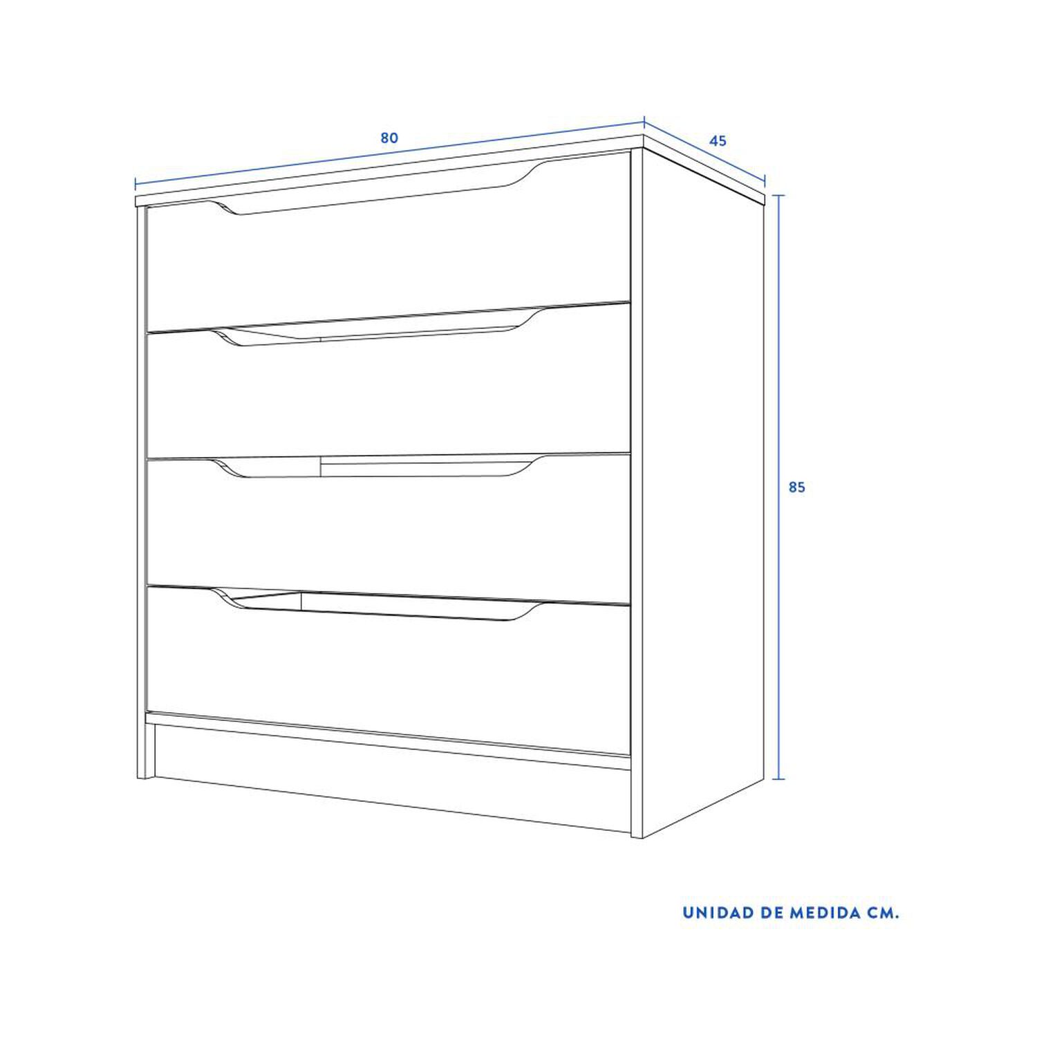 Comoda Cic Espresso / 4 Cajones image number 4.0