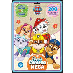 Libro Mega Super Colorea Paw Patrol Vertice