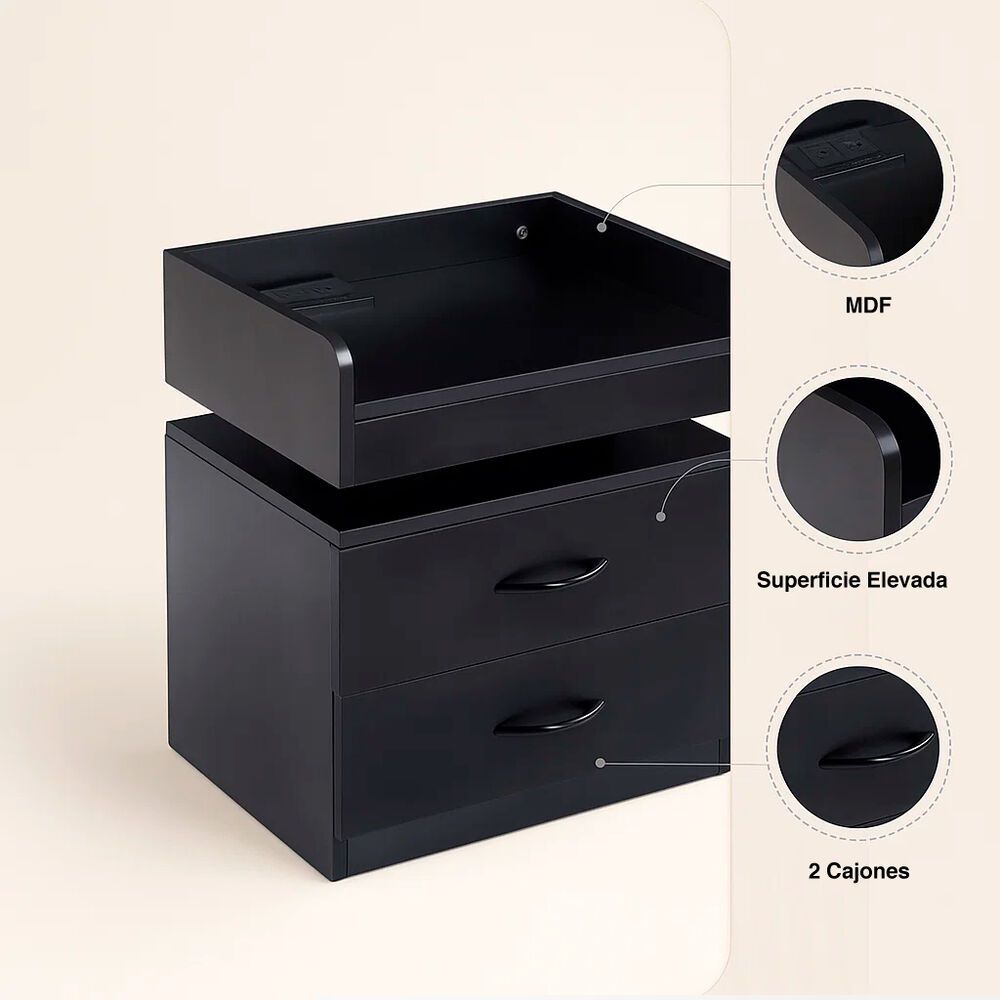 Velador Pixel - Negro image number 4.0