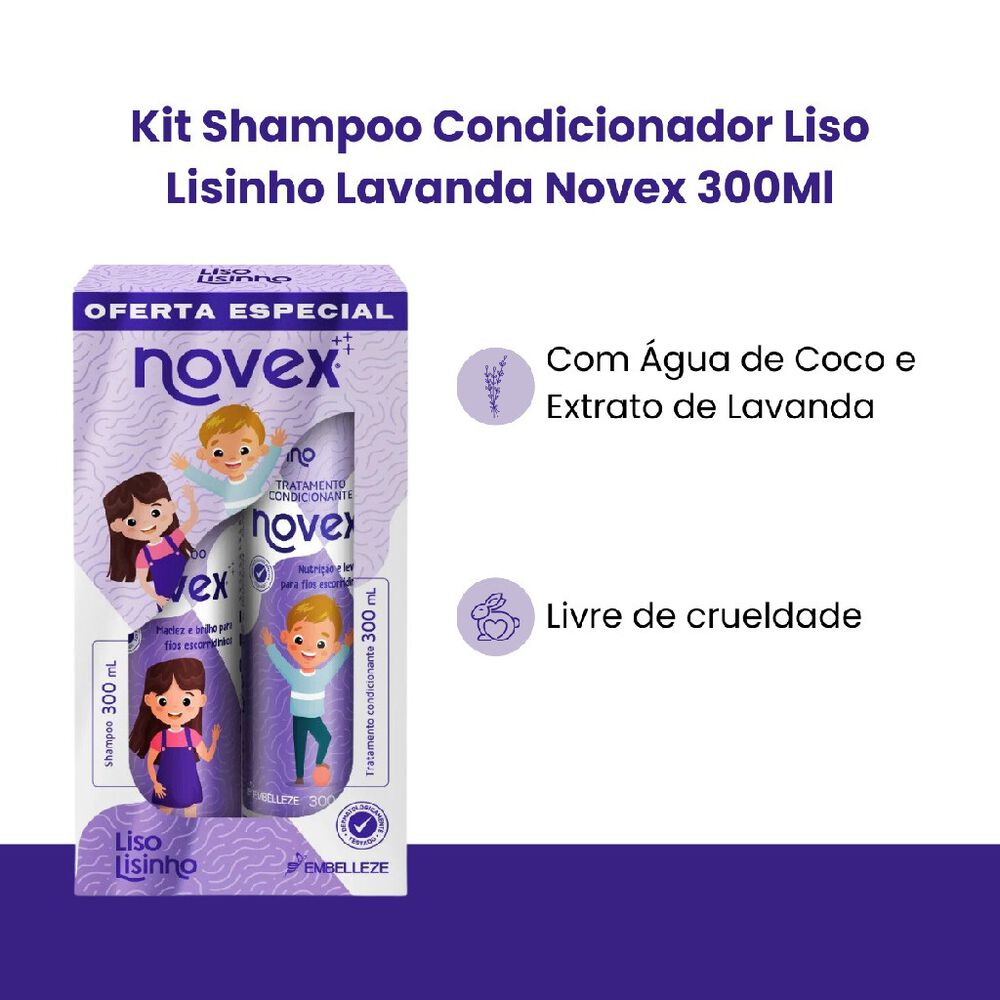 Kt Sh/acond Liso Lisinho 300ml Novex image number 2.0
