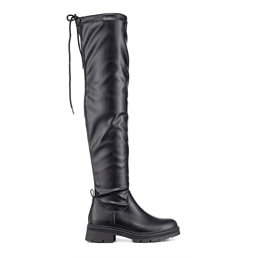 Bota Larga Casual Mujer Eco Cuero Plataforma Moda Weide Zs69 image number 4.0