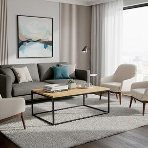 Mesa Centro Mons Madrid Madera Fierro