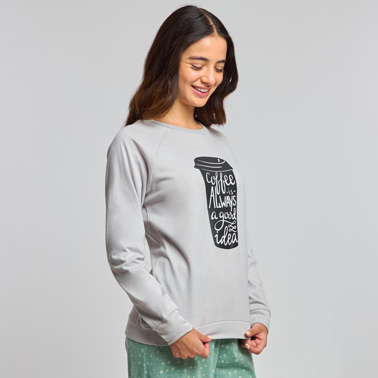 Polera De Pijama Manga Larga Mujer Freedom image number 2.0