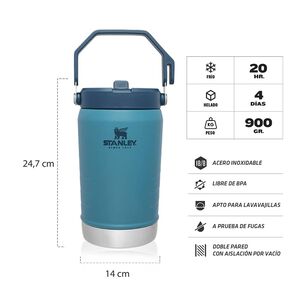 Botell&oacute;n Hidrataci&oacute;n Con Bombilla Azul |1,9 Lt
