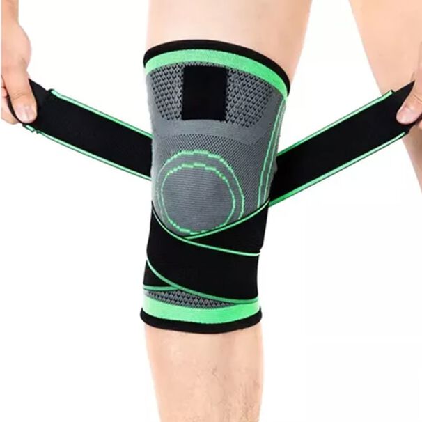 Rodillera El&aacute;stica 15cm Soporte Verde Ajuste C&oacute;modo