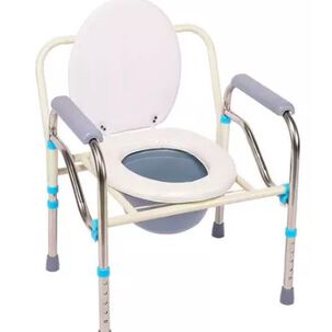 Baño Inodoro W.c Portátil Plegable Silla Ducha Color Blanco