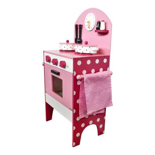 Cocina De Madera Rosada + Accesorios 43,5x23,5x70 Gamepower