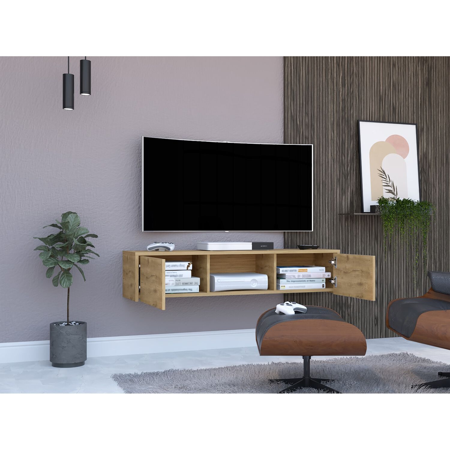 Panel Tv 49" Con 2 Puertas Fm-011 image number 5.0
