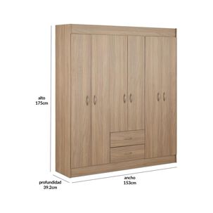 Clóset Cic Closet Stanford / 6 Puertas / 2 Cajones
