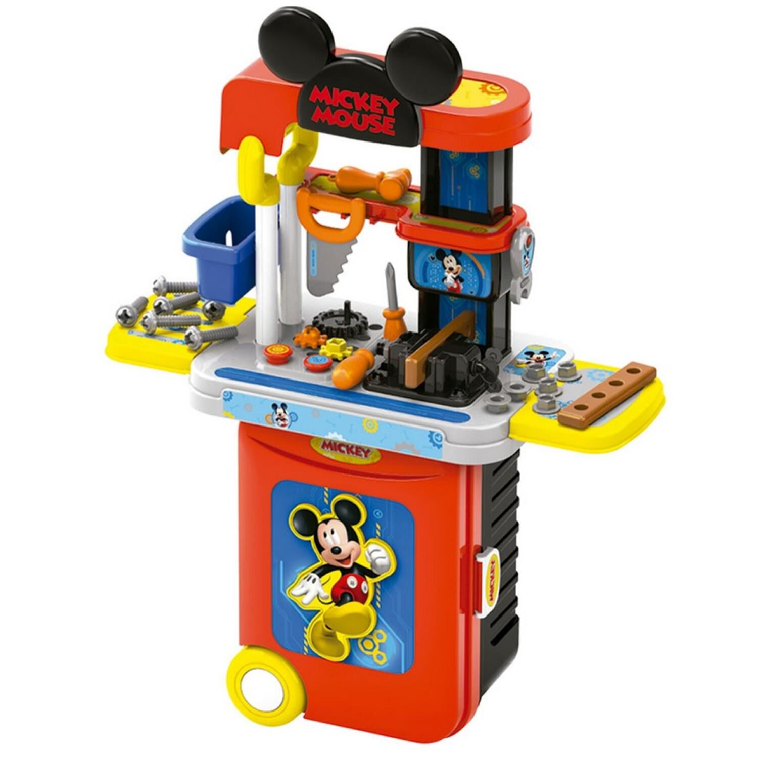 Juguete Set Maleta Herramientas 23 Piezas 3 En 1 Roja Mickey Mouse image number 0.0