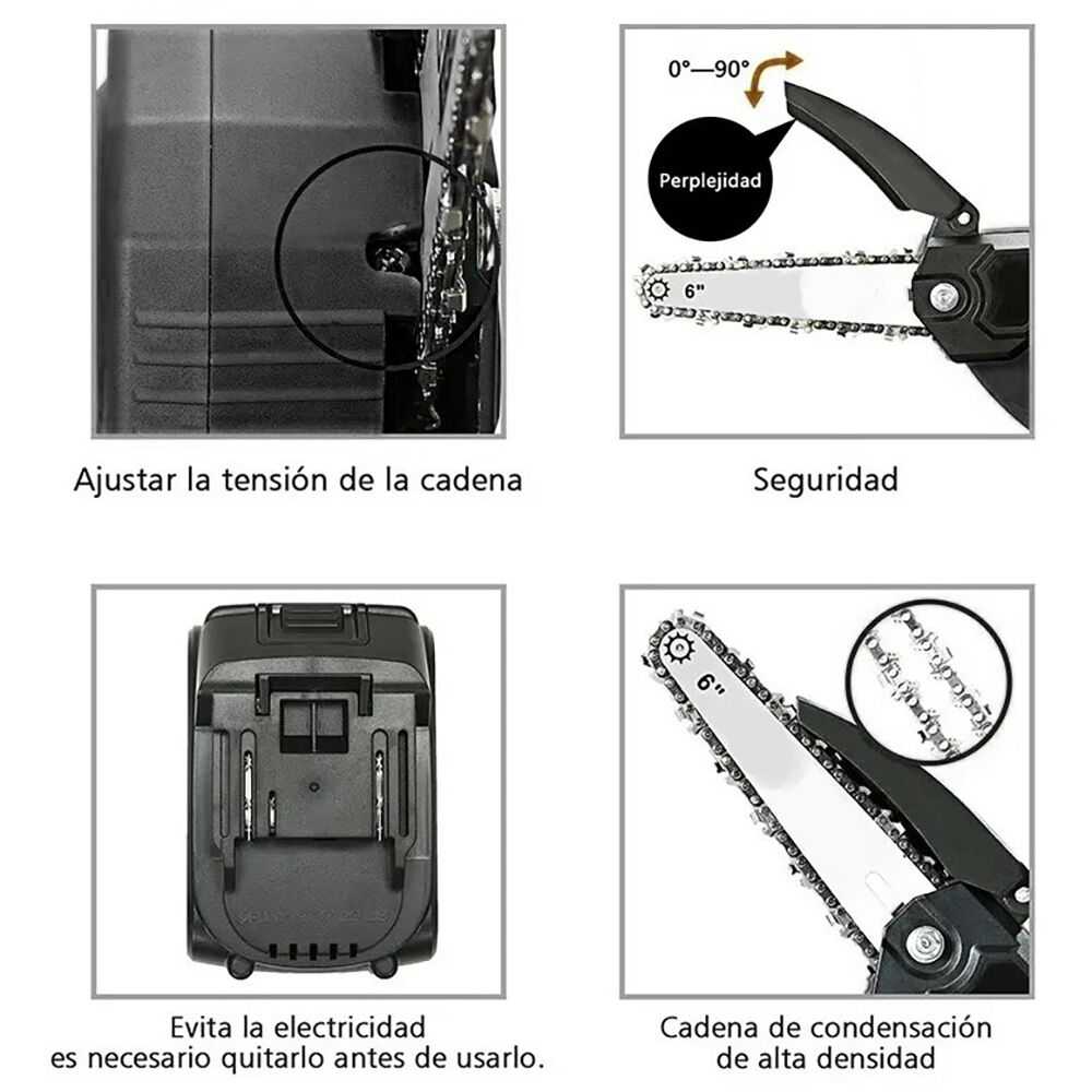 Motosierra Eléctrica Inalámbrica Portátil De 6 Pulgadas image number 14.0