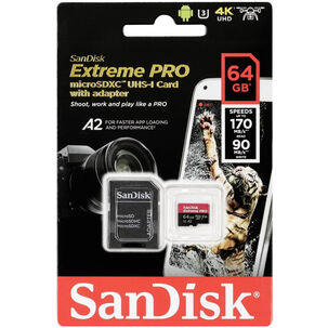 Memoria Micro Sd Sandisk Extreme Pro 64gb+ Adaptador