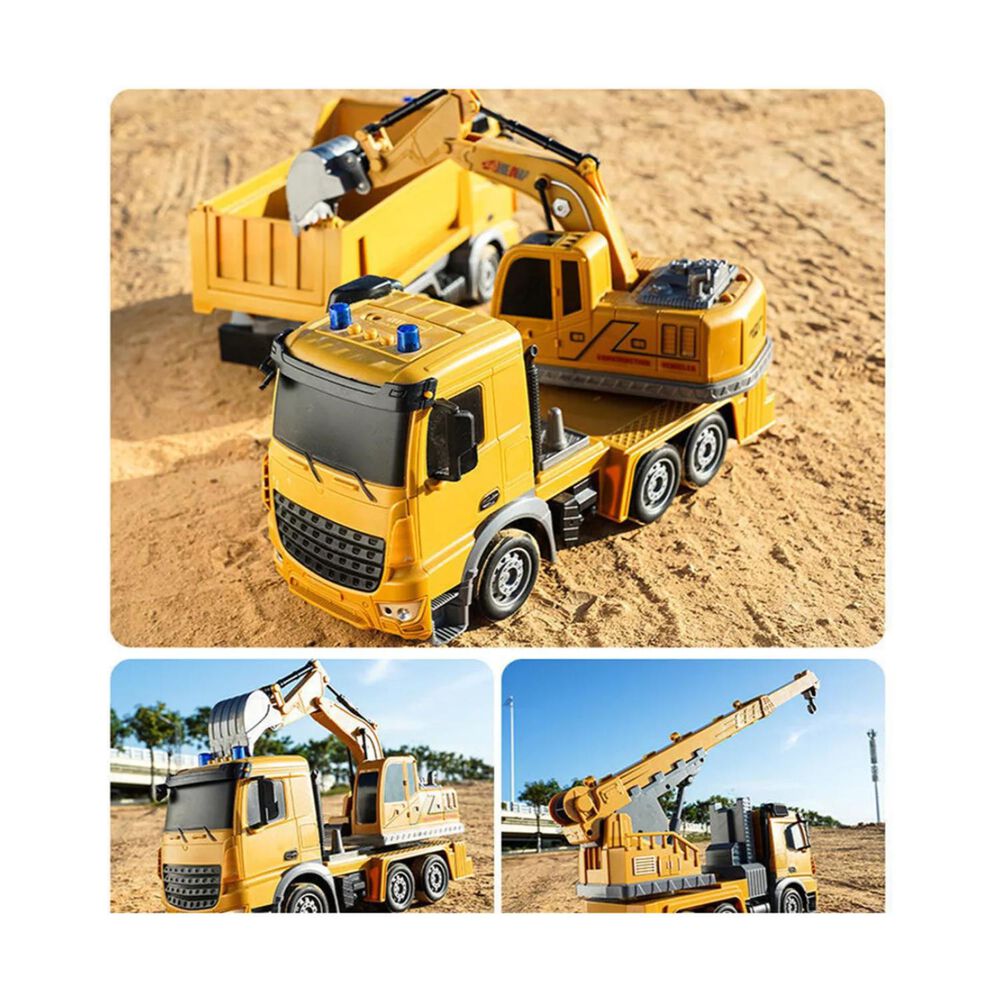 Juguete Camion Excavadora A Control Remoto Amarillo Infnatil image number 3.0