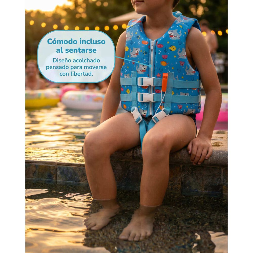 Chaleco Salvavidas Flotador Tiburon Infantil image number 5.0