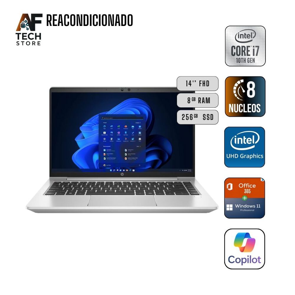 Notebook Hp 440 G7 I7 10th 8gb 256gb - Win11+office - Reacondicionado Profesional image number 0.0