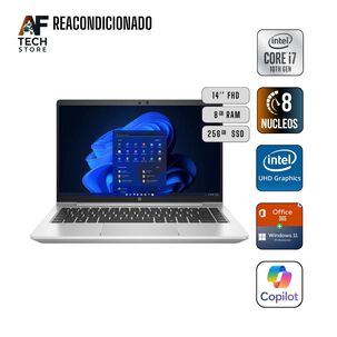 Notebook Hp 440 G7 I7 10th 8gb 256gb - Win11+office - Reacondicionado Profesional