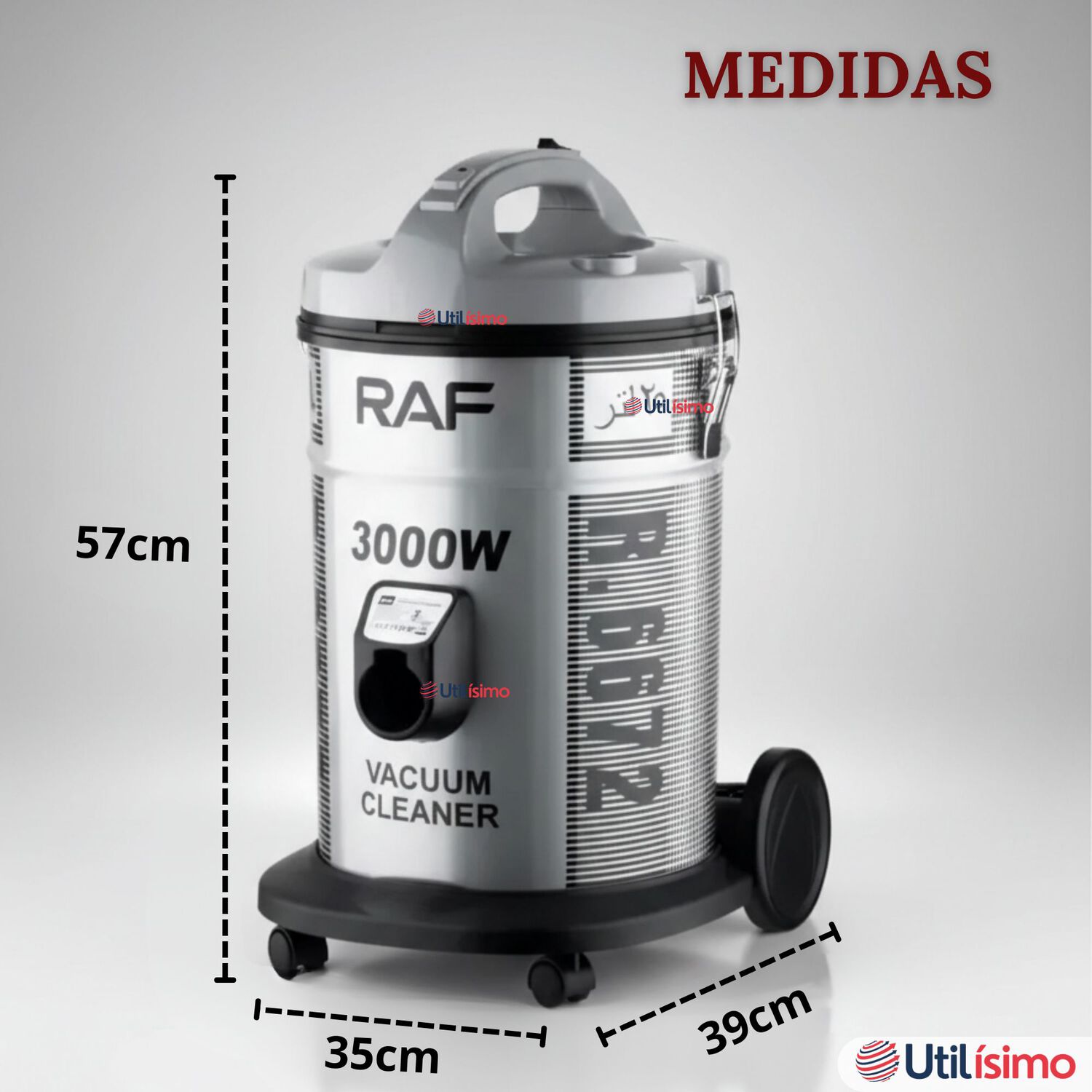 Aspiradora Vacuum Cicl&oacute;nica Succi&oacute;n Fuerte 3000w Potente 25 Litros image number 3.0