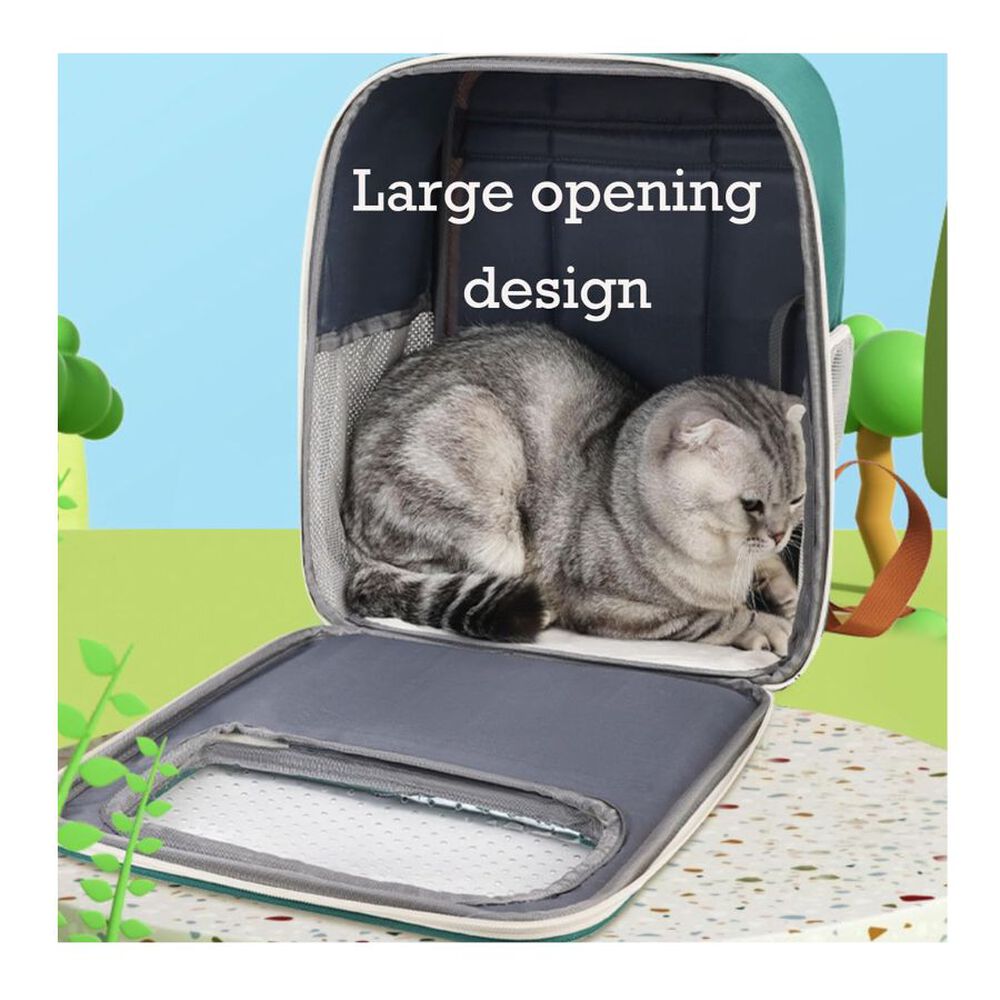 Bolso De Transporte Para Gatos Portátil Plegable Rosa image number 2.0