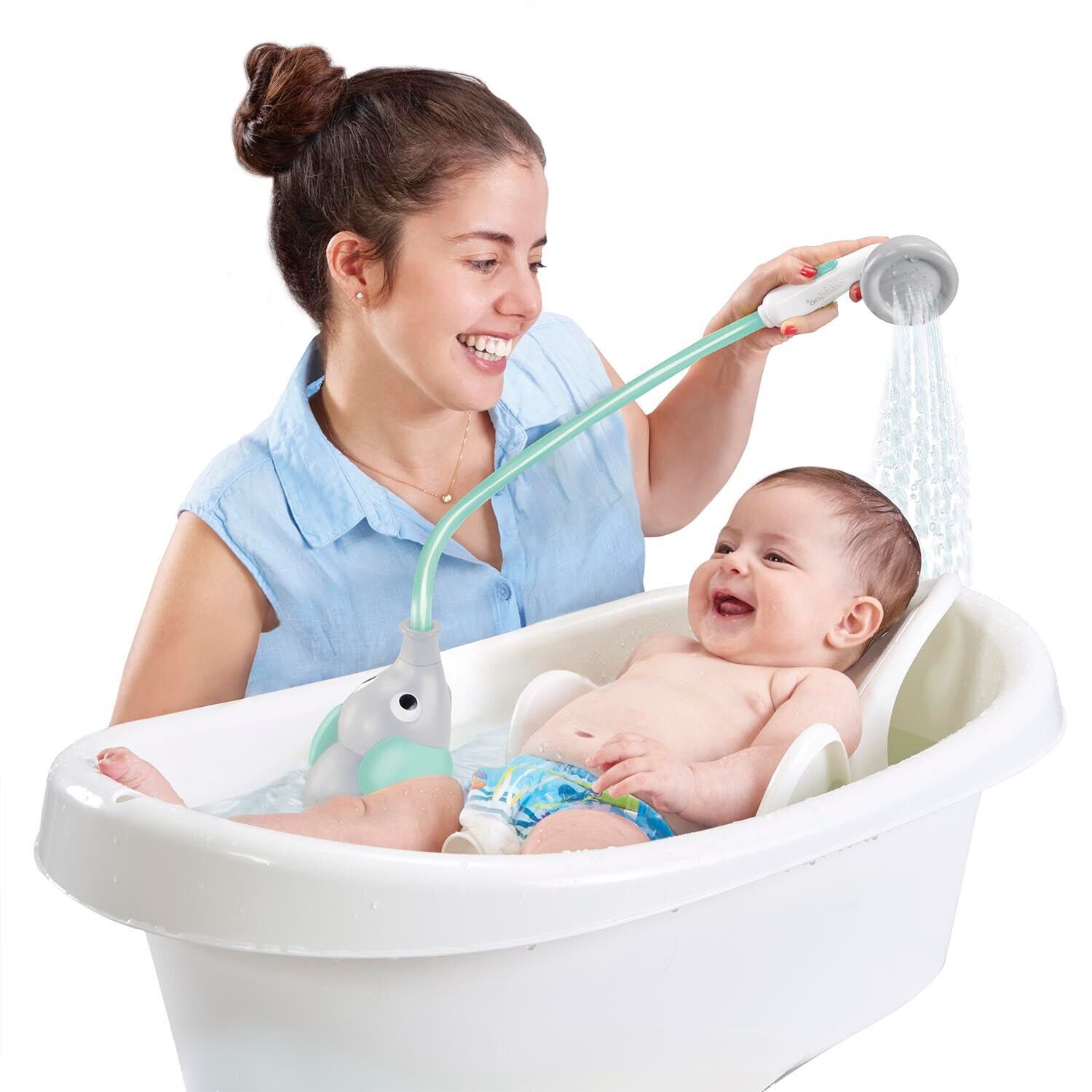 Juego De Ba&ntilde;o Elefante Ducha Interactivo Turquesa Infantil Beb&eacute; Ni&ntilde;o Ni&ntilde;a Tina Yookidoo image number 5.0