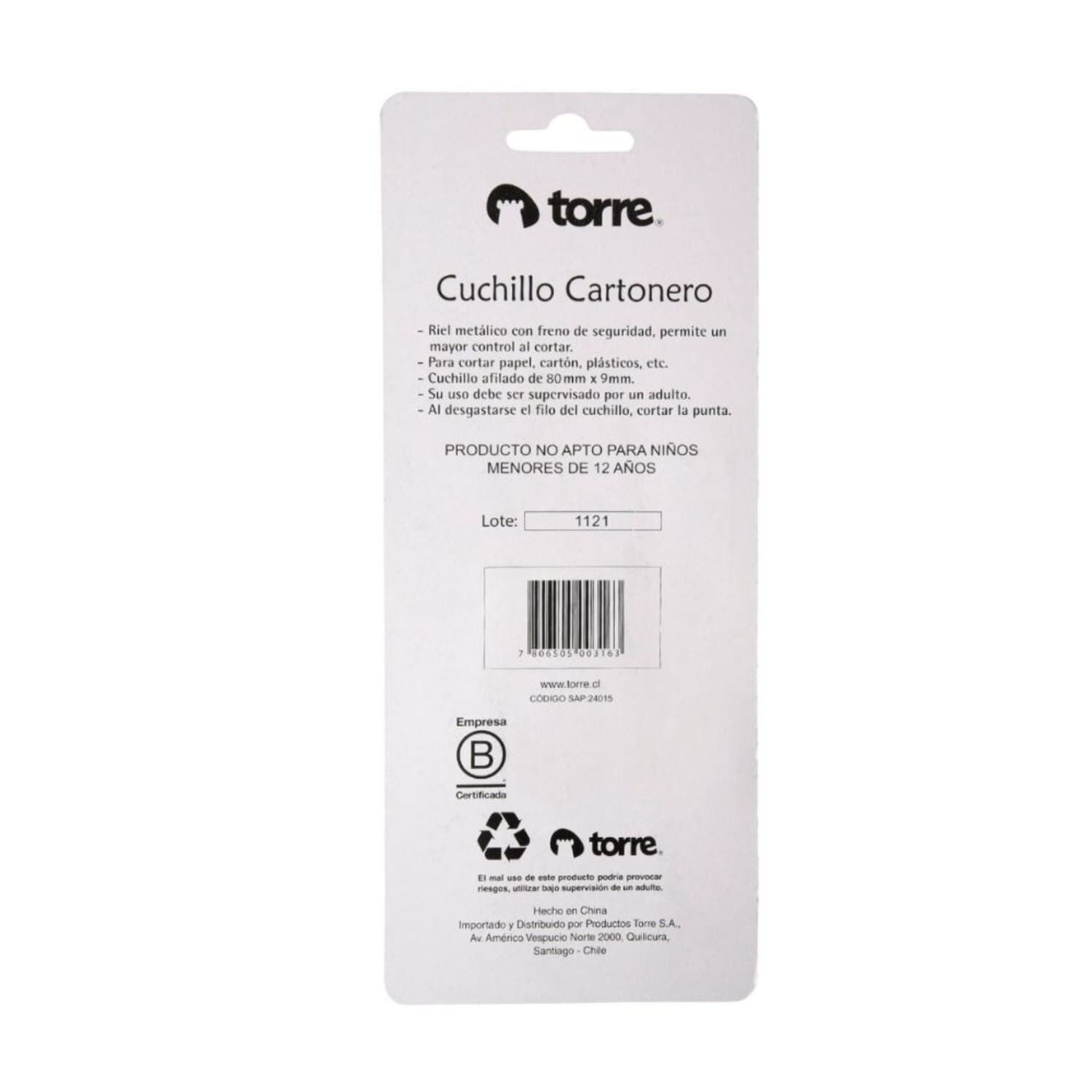 Pack X 4 Cuchillo Cartonero Chico Torre image number 2.0