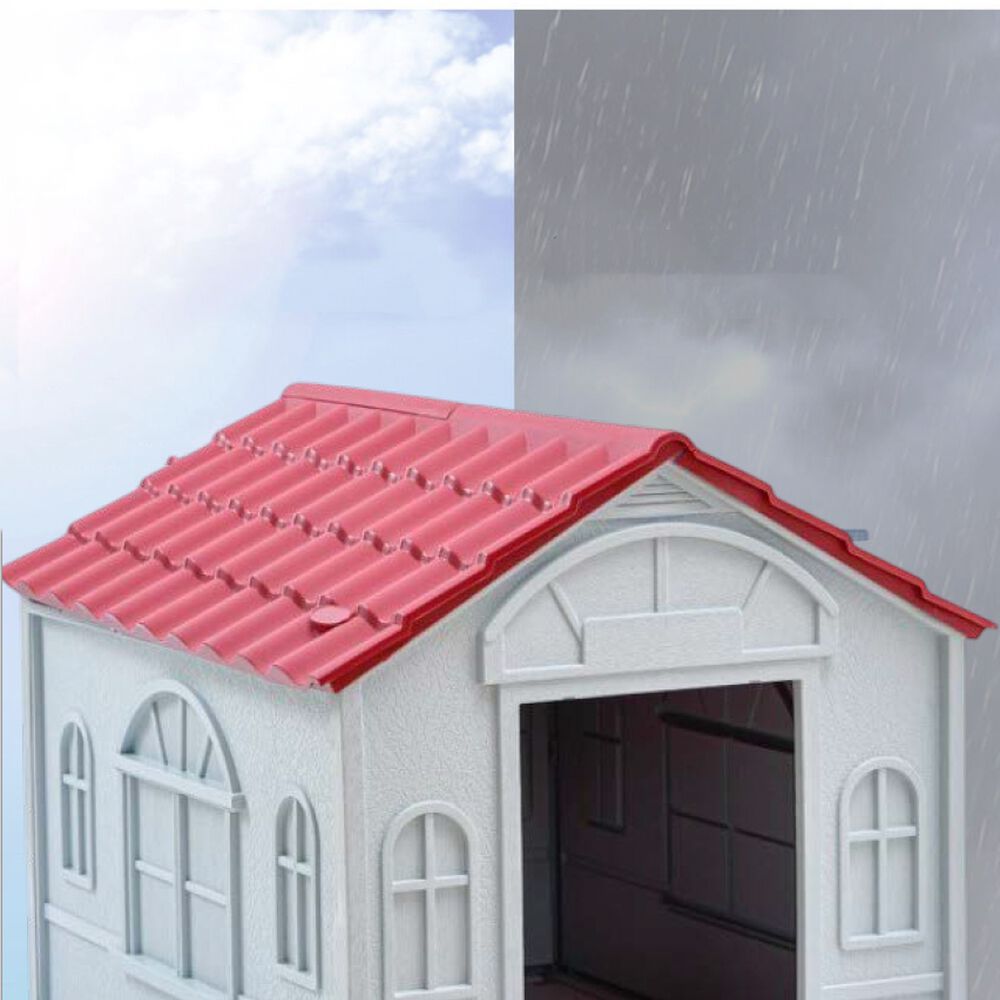 Casa De Perro Mascota Exterior Grande 98cm Roja By Lubabycas image number 7.0