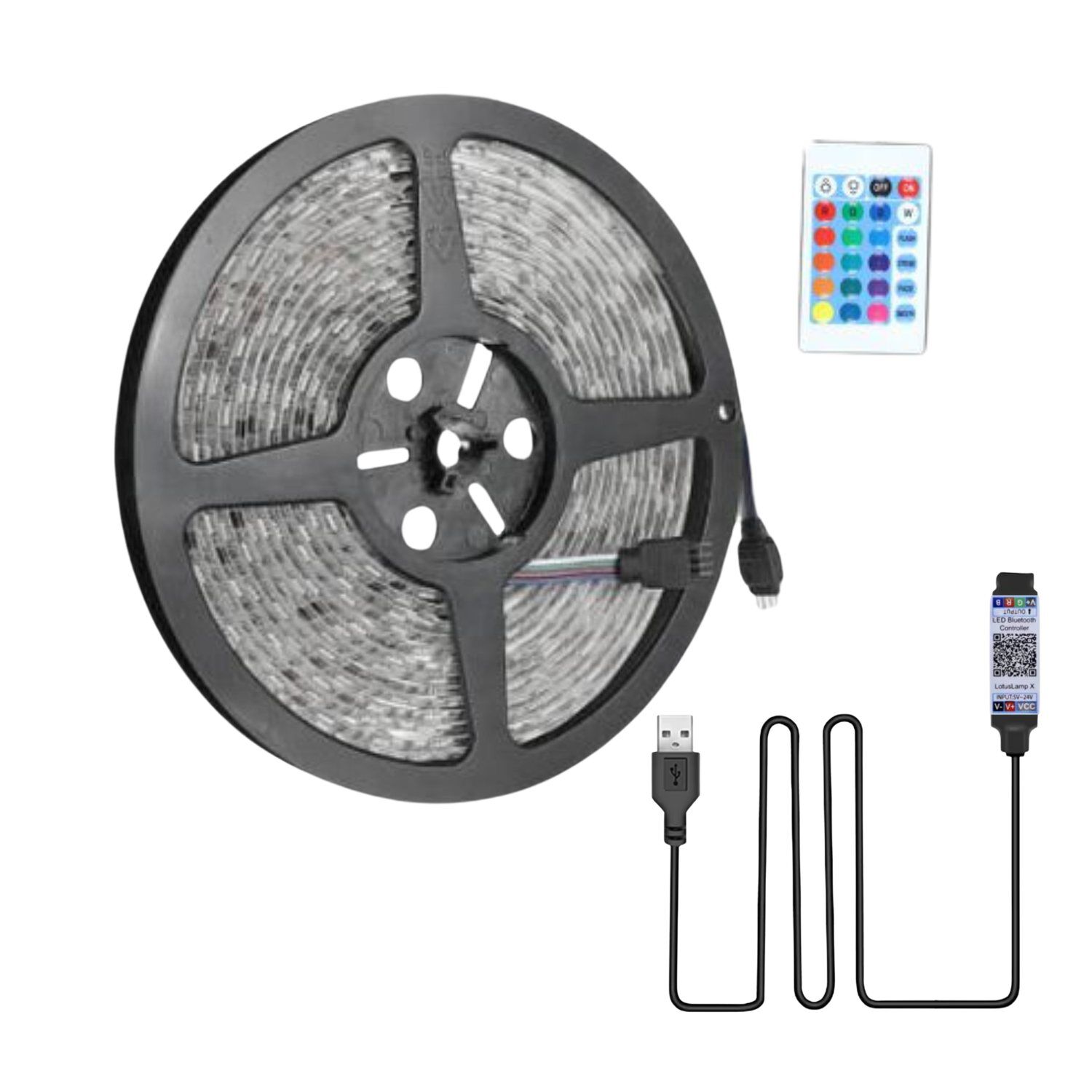 Rollo Cinta Tira Led Tv 5050 5 Mts Facil Instalacion Rgb image number 0.0