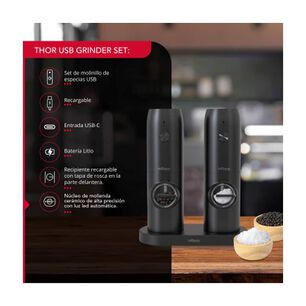 Moledora De Especias Usb Thor Usb Grinder Set