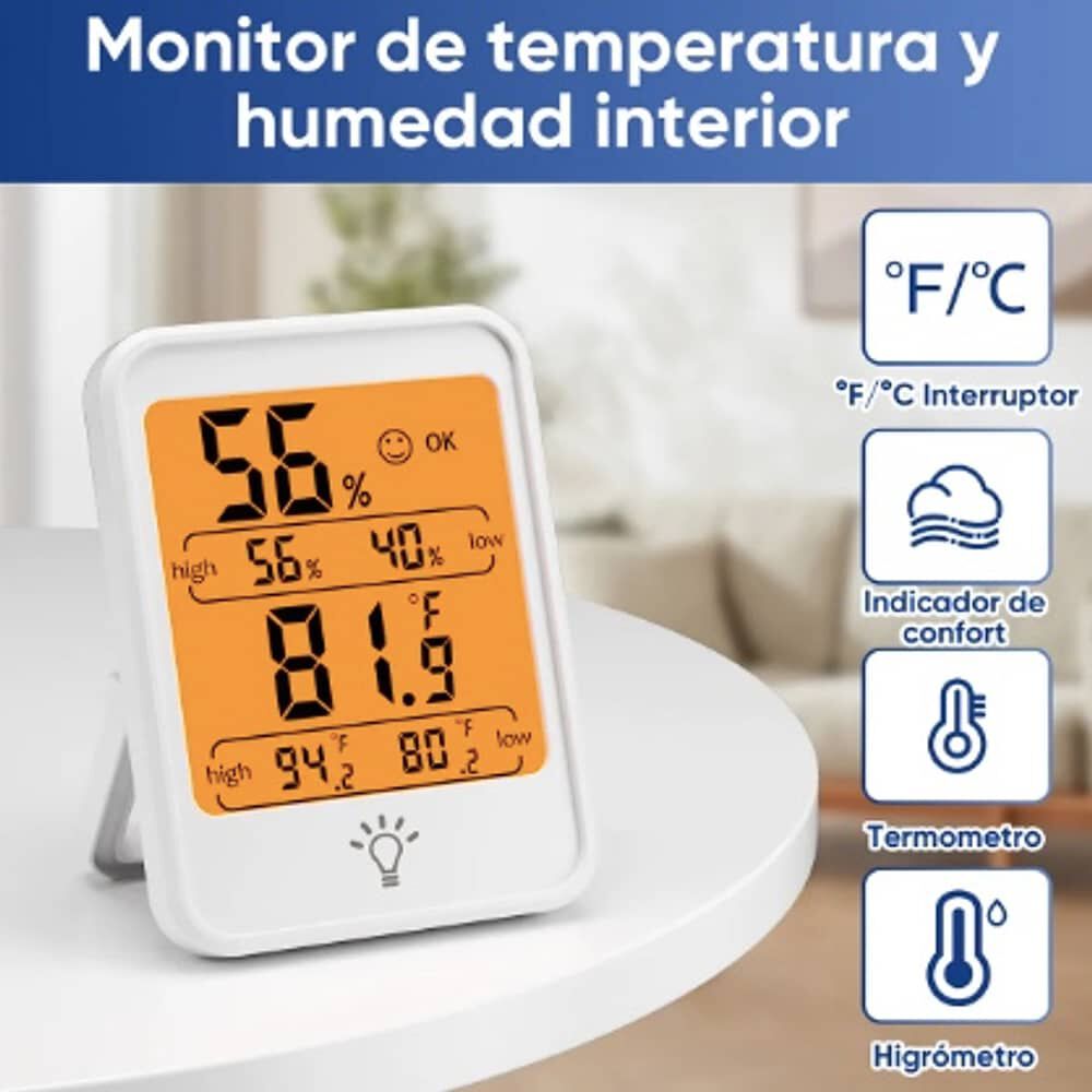 Higr&oacute;metro Digital Term&oacute;metro Pantalla Retroiluminada image number 2.0