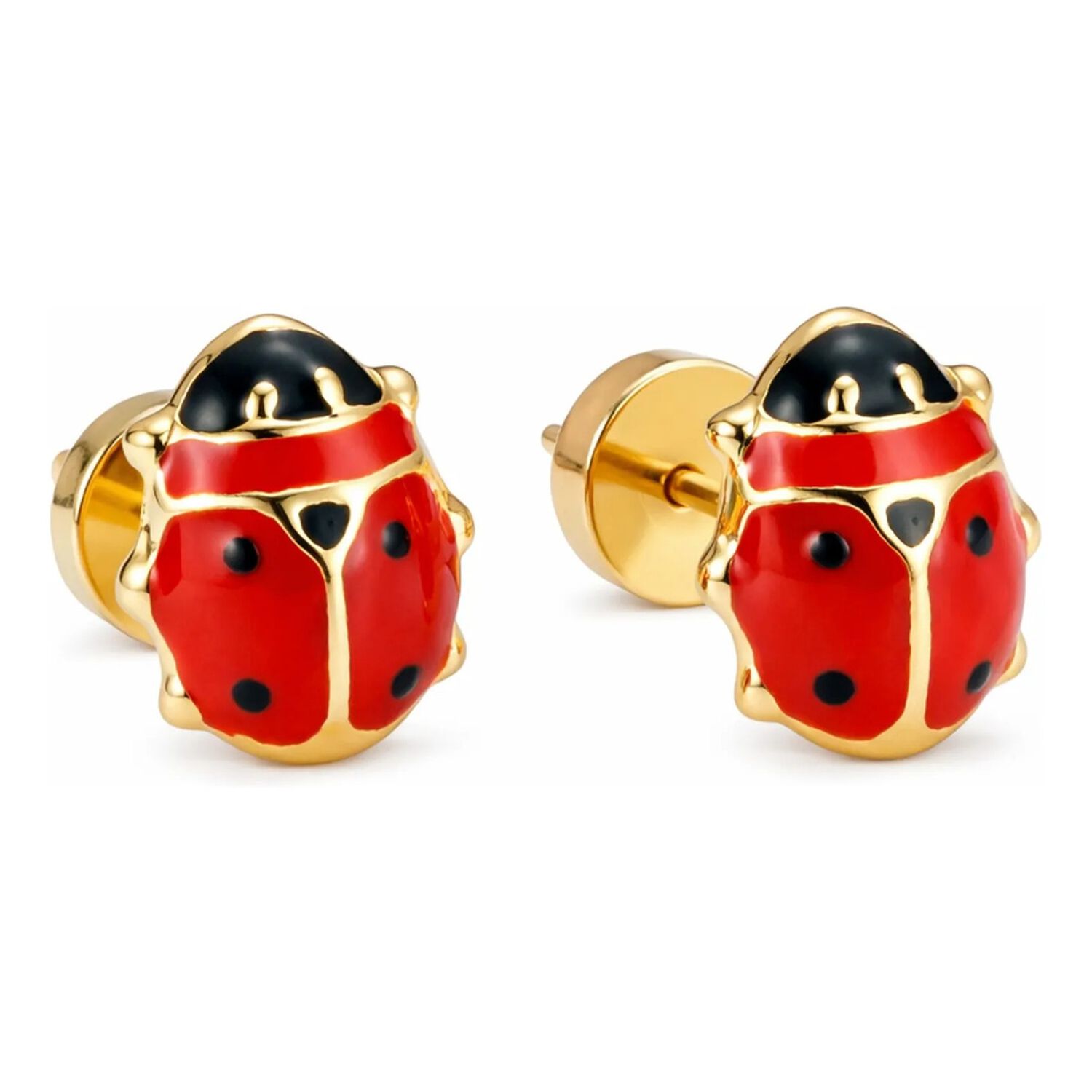 Aros Abridores China 5x6mm Oro 14k Ni&ntilde;a Hipoalerg&eacute;nicos Dorado image number 0.0