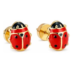 Aros Abridores China 5x6mm Oro 14k Ni&ntilde;a Hipoalerg&eacute;nicos Dorado