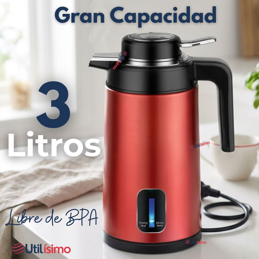 Termo Hervidor El&eacute;ctrico Acero Inoxidable 3.0 Litros image number 2.0