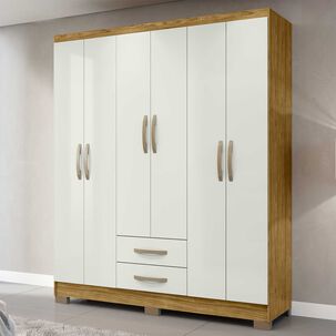Closet 6 Puertas Classic Marrocos/ Off White 188x46,5x156,6
