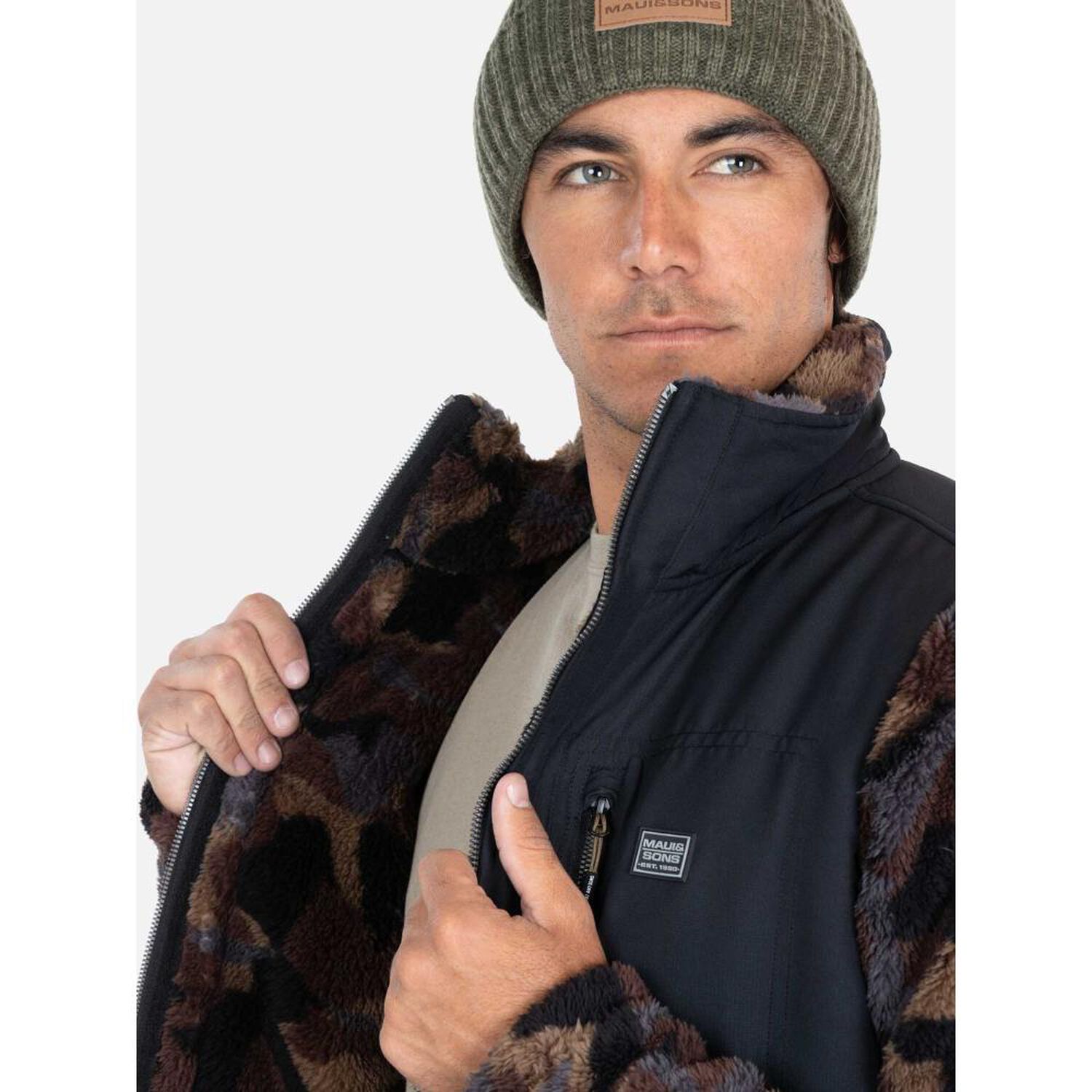 Poler&oacute;n Multicolor Cuello Alto Hombre Maui And Sons image number 3.0