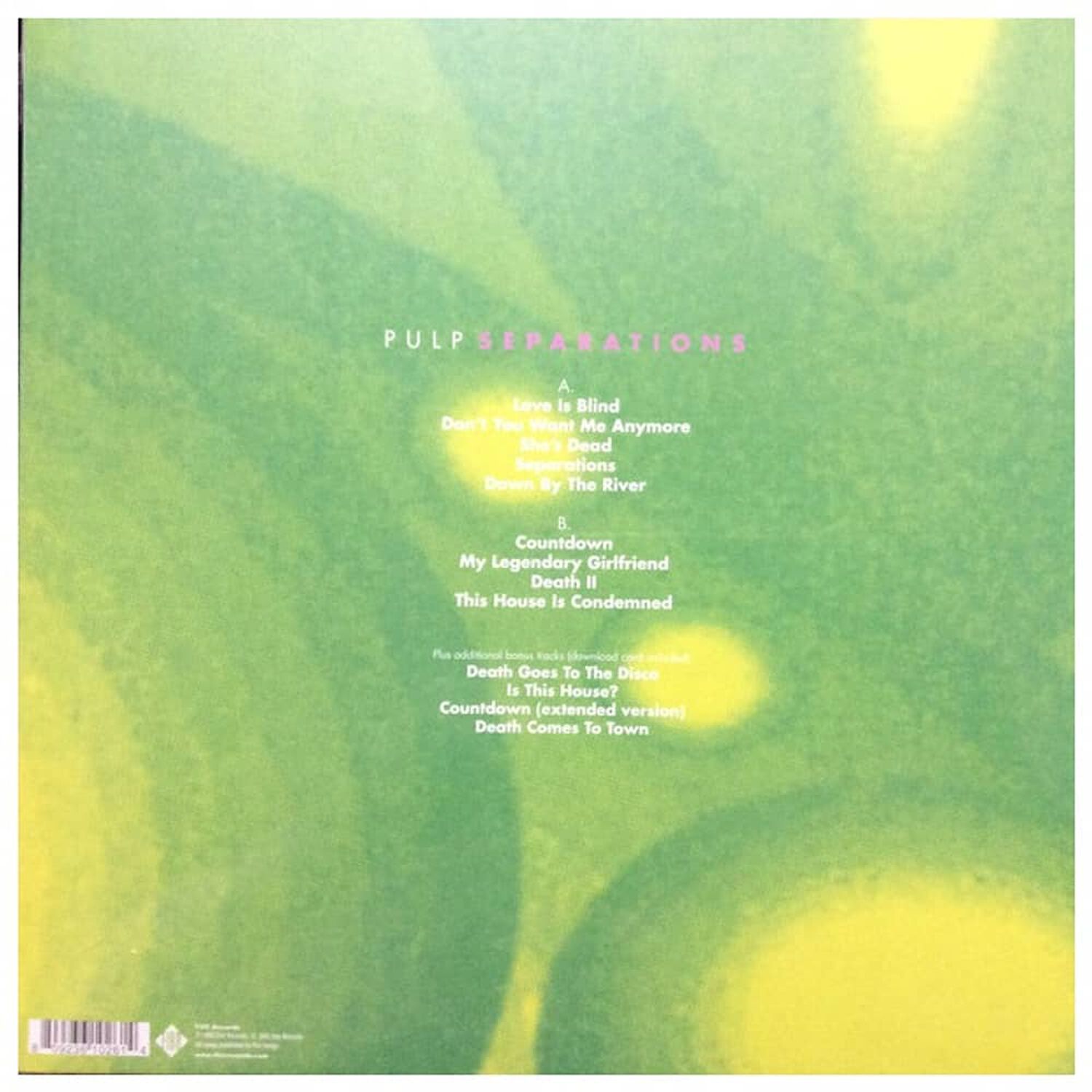 Pulp - Separations | Vinilo image number 1.0