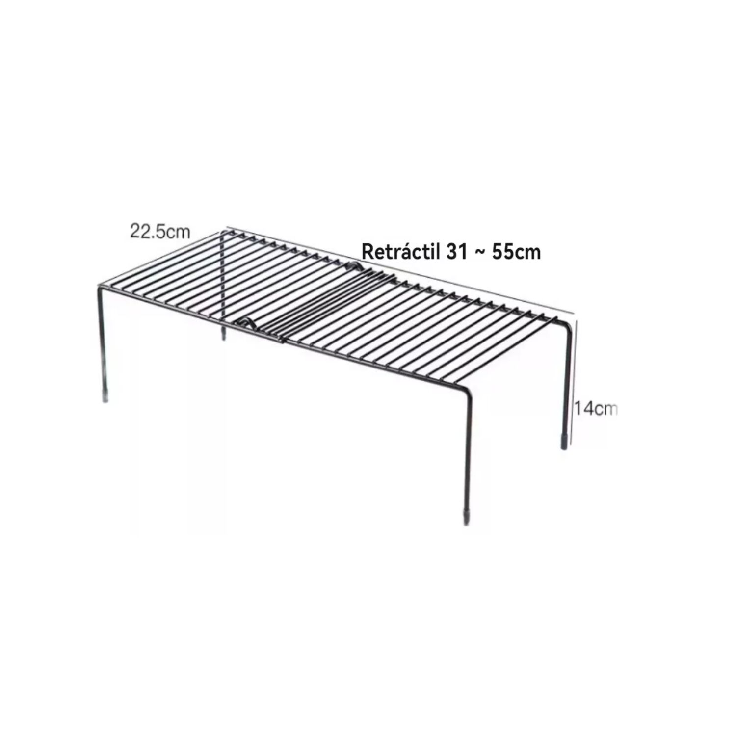Repisa Extensible De Hierro Apilable Organizador Rack Cocina image number 3.0
