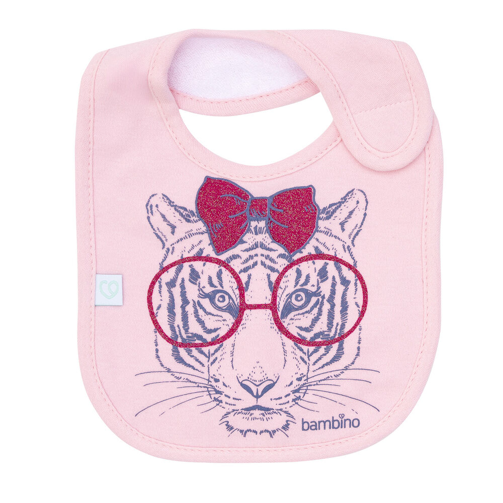 Set 2 Babero Algod&oacute;n Impermeable Azul Tigresa Ni&ntilde;a image number 2.0